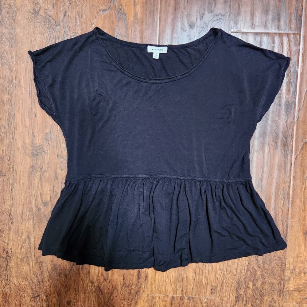 T-shirt with ruffle peplum
